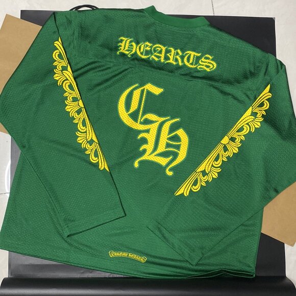Chrome Hearts Mesh Warm Up Long Sleeve Jersey Green - Picture 4 of 6